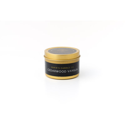 Cedarwood Vanilla Scented Travel Size Candle
