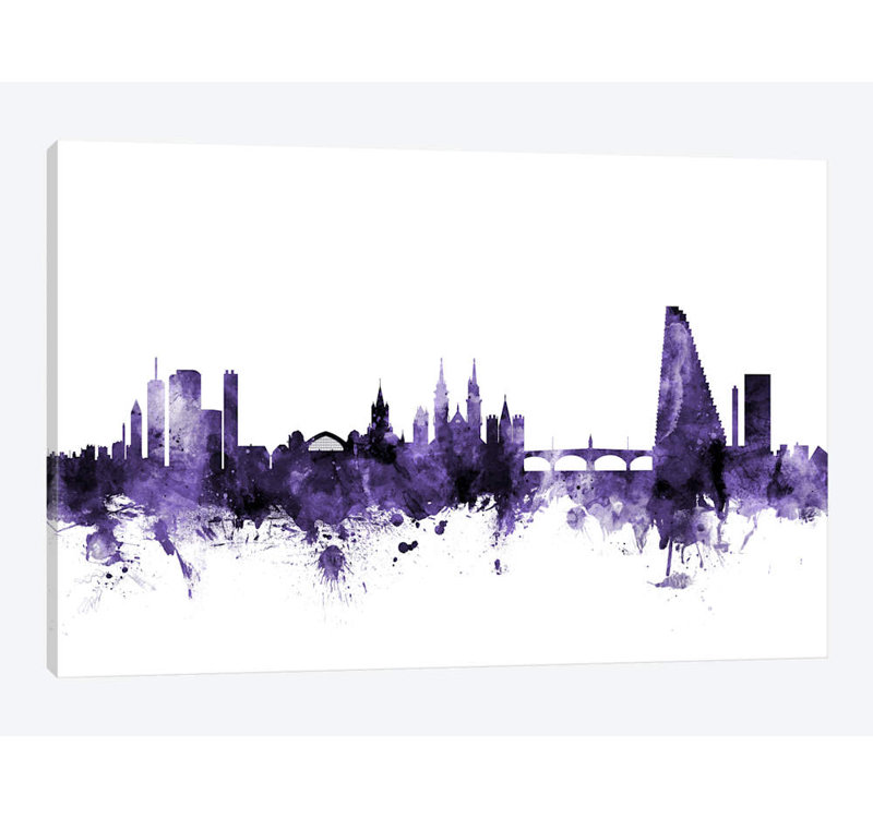 Reproduction d'art graphique sur toile tendue, H 8 po x l 12 po x P 0,75 po, Toile tendue, Pas de tapis