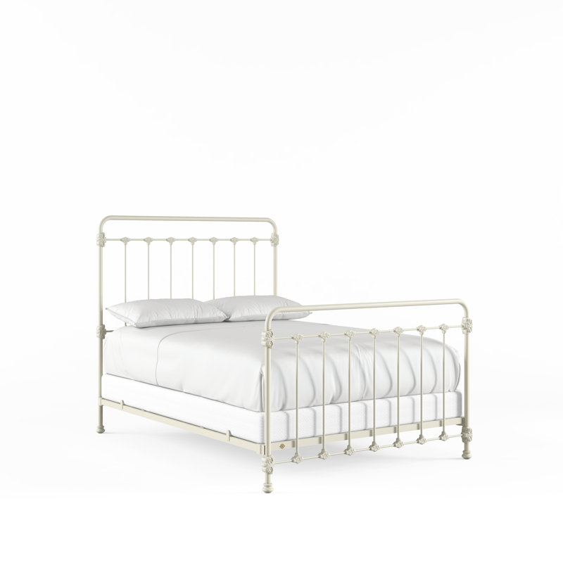 160 Picket Fence Bed | Complete Standard, Gloss Off-White, Queen