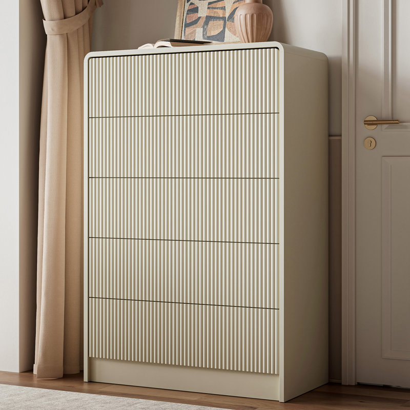 Commode à 5 tiroirs, H 47,4 po, Noir