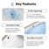 Los Flexi 16" x 12" White Ceramic Rectangular Undermount Bathroom Sink with Pop-Up with Overflow