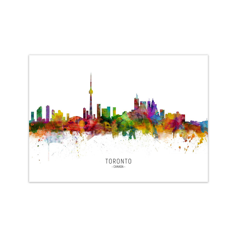 Toronto Canada Skyline by Michael Tompsett - Print, Unframed, 42cm H x 59cm W x 1cm D