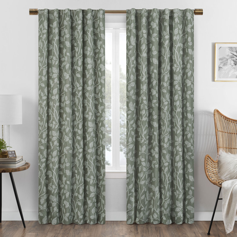 Curtain Single Panel, 50" W x 108" L, Gray
