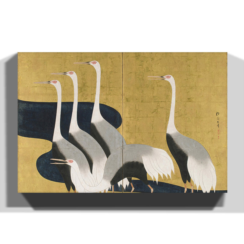 Sakai Hoitsu - Wrapped Canvas Painting, 70cm H x 100cm W