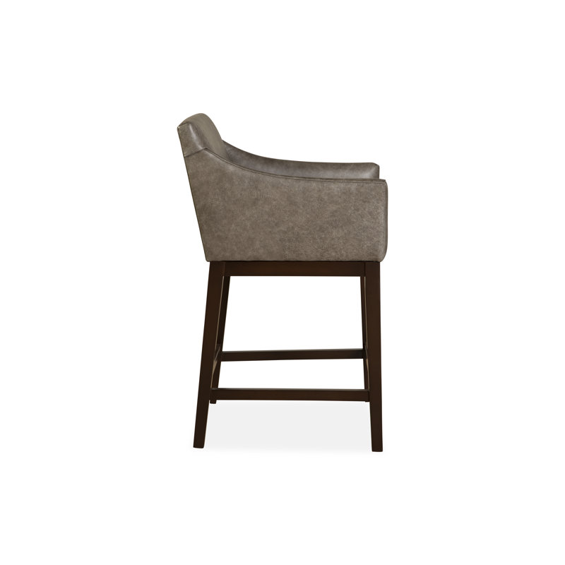 Upholstered Stool with Solid Wood Frame, Ashton