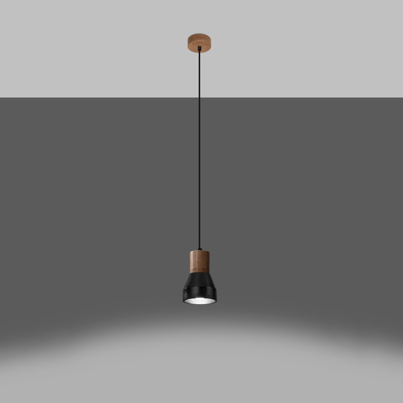 1 - Light Cylinder Pendant, Black