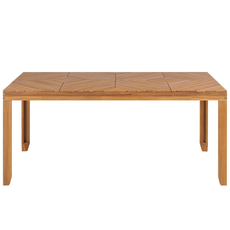 Nuncio Rectangular Acacia Outdoor Dining Table , 180cm cm W 90cm cm D