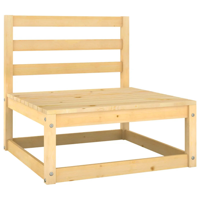Delman 70cm Wide Pine Patio Sofa, Wood