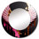 «Shouta» rose, or et noir ange ailes I - ailes de miroir décoratif, miroir mural rond doré, impression d'art en métal
