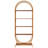 70.8" 5-Tier Modern Brown Arched Open Bookshelf For Office