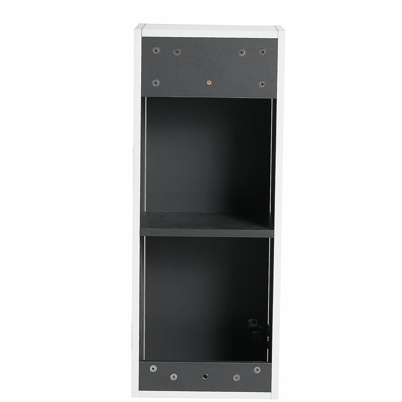 Armoire latérale de salle de bain 12 po, 6 portes à fermeture douce, conception à fixation flottante