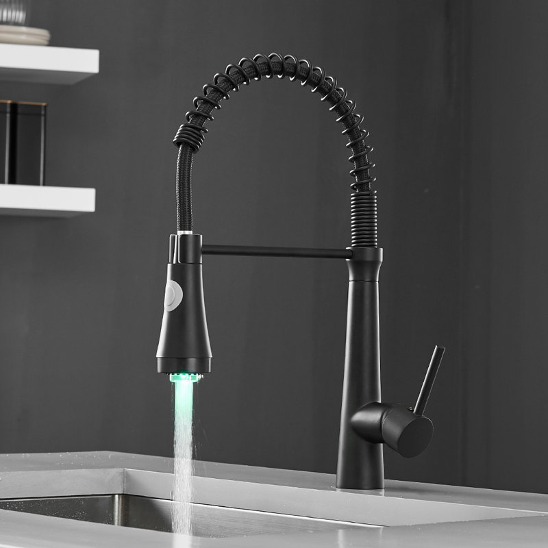 Robinet de cuisine rétractable à poignée simple