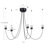 5-Light Black Arc Swaying Gravity Chandelier