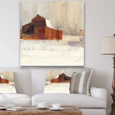 " Winter In The Barns " Painting Print
