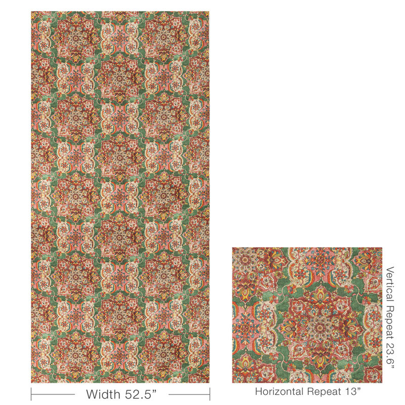 Granada Print Fabric, Jewel