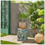 Tabouret de jardin éléphant, patine cuivre
