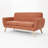 Modern Fabric Loveseat