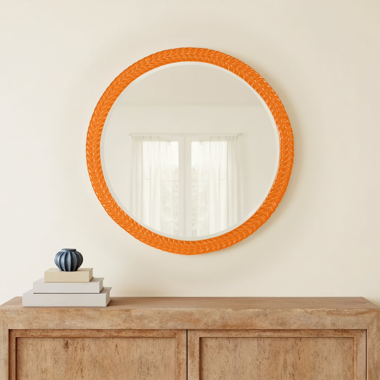 Fideline 32" Accent Mirror, Orange