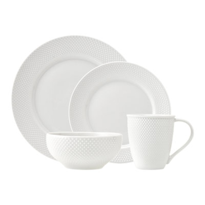 Pique 16 Piece Porcelain Dinnerware Set