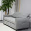 Lit convertible à dossier réglable, revêtement en velours, 2 poches latérales et coussins, gris pour espace de vie, canapé-lit, tissu, espace, manoir