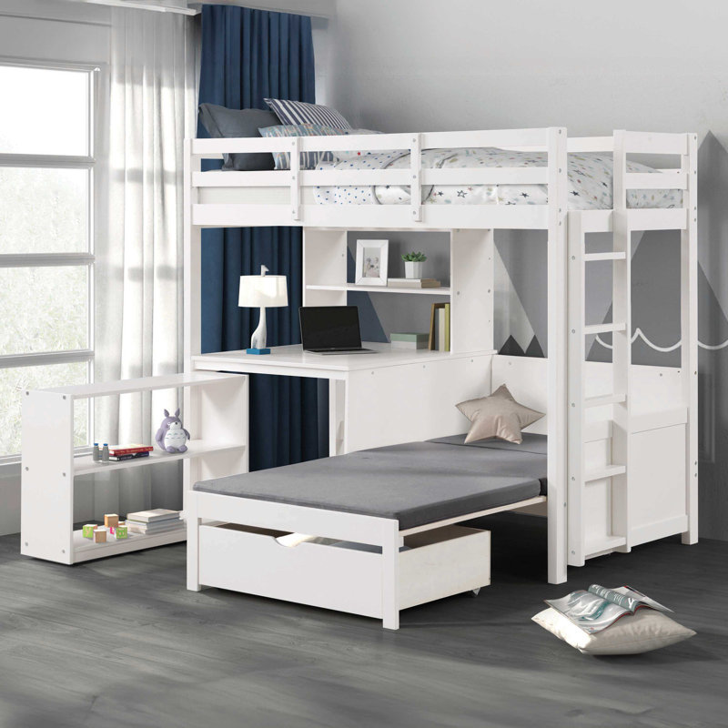 Imhotep Loft Bed With Bookcase