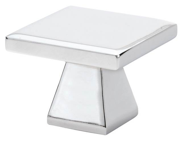 Oversized Square Knob, Polished Chrome, 1.75" H x 1.75" W x 1.38" D
