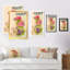 Nature morte de fleurs roses et mauves - peinture sur toile-770186750-770186751