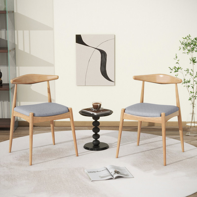 Chaises de salle à manger Joo, Gris, Hêtre