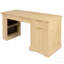 Bureau cannelé moderne avec rangement, prise de courant, panneau perforé, tablettes et plateau à clavier pour des espaces de travail à domicile efficaces-1365103111