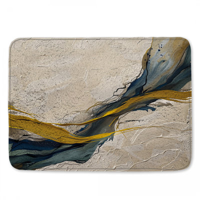 Flowing Abstract Swirls Bath Mat