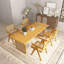 Table de salle à manger en bois massif de couleur bois naturel-1158033785