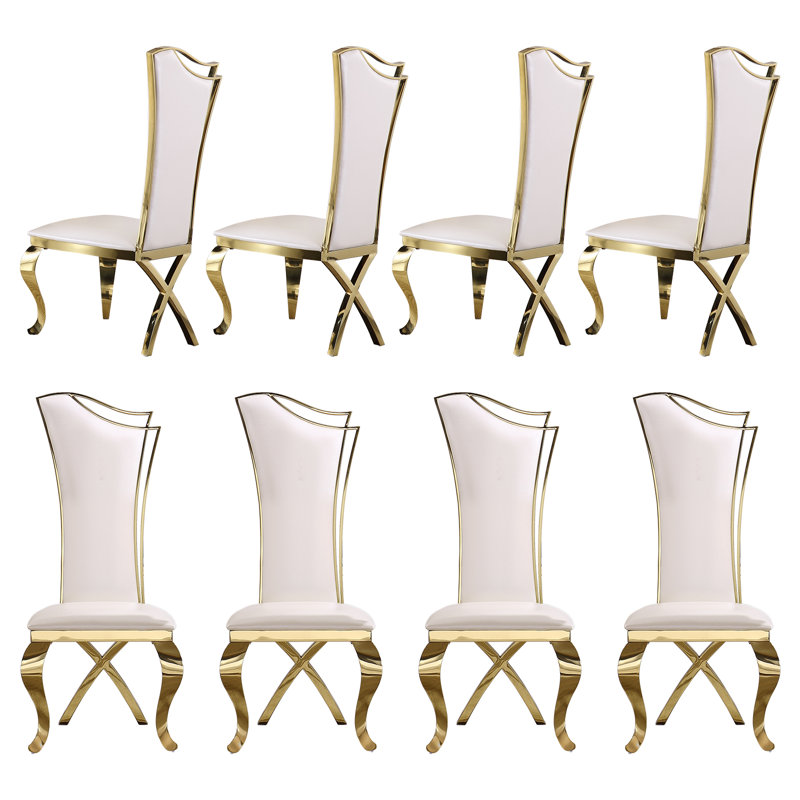 18.5'' H Faux Leather Upholstered Parsons Chair