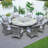Natascha 8 - Person Wicker Patio Dining Set with Round Table , Cushions Included-70106014