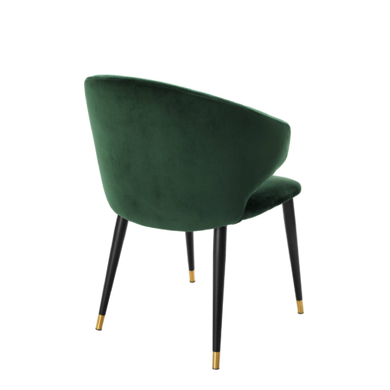 Volante Upholstered Arm Chair, Roche Dark Green