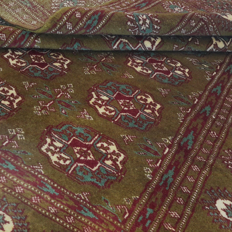 Canvello Hand Made Traditional All Over Pakistan Bokhara Rug - 4'0'' X 6'0''