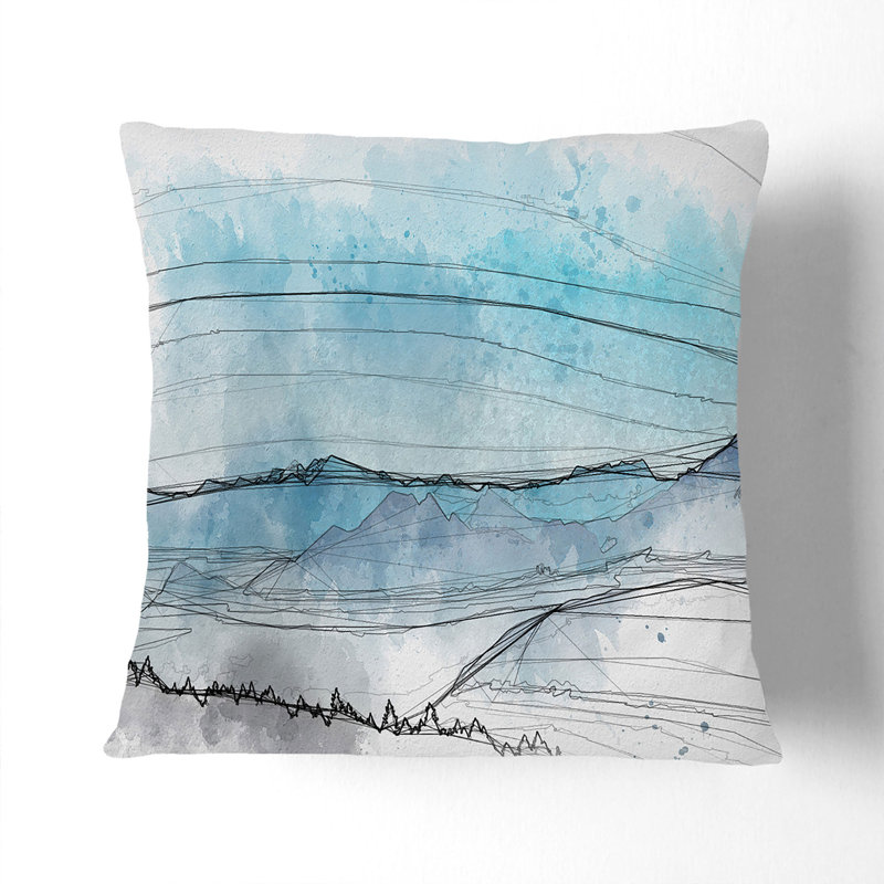 Abstract Square Cushion, 55cm H x 55cm W x 20cm D