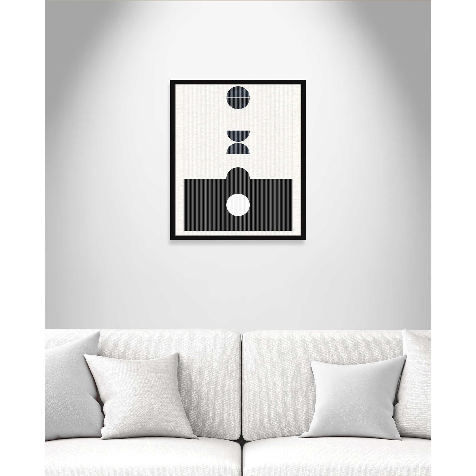 Eclipse I by Susan Jill, 25.5" H x 21.5" W x 0.75" D, Satin Black Framed