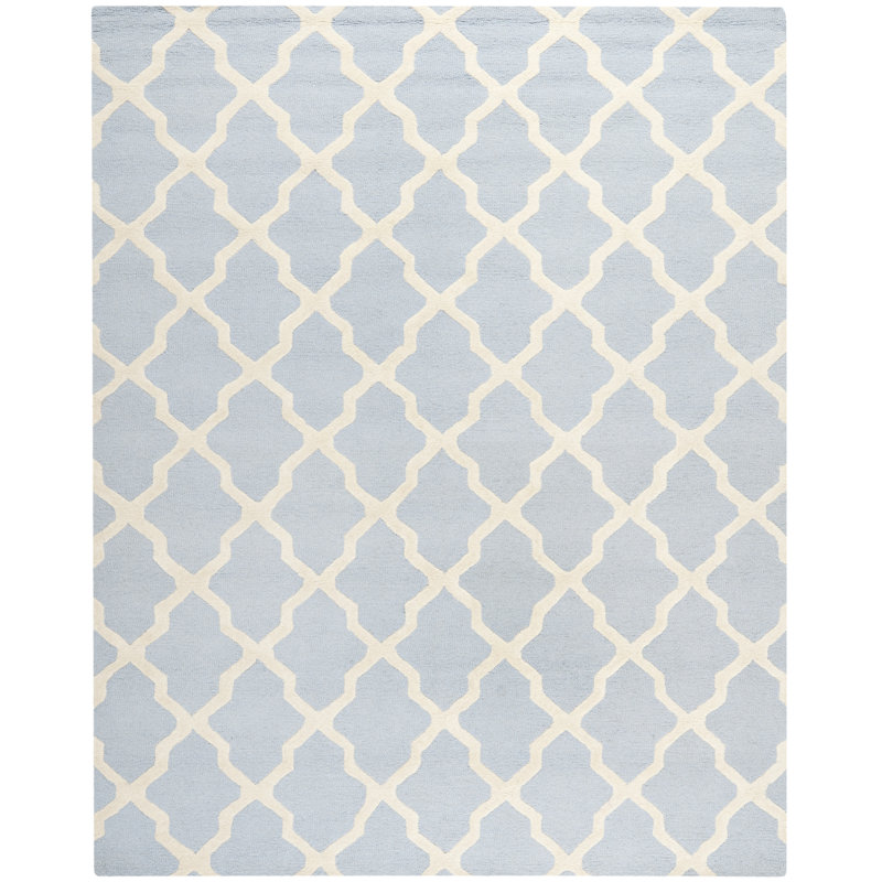 Darrah Geometric Wool Hand Woven Area Rug, Rectangle 91 x 152cm