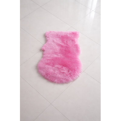 Oval Solid Colour Sheepskin 60cm X 110cm Area Rug