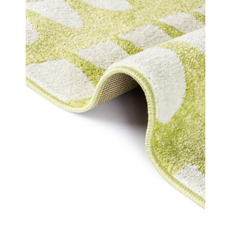  Hillow Whimsy Kids Rug, Green, Runner 2' x 6'1"