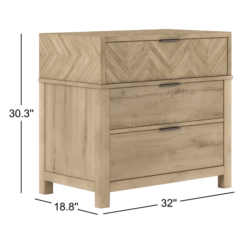 Garrison 3 - Drawer Solid Wood Nightstand