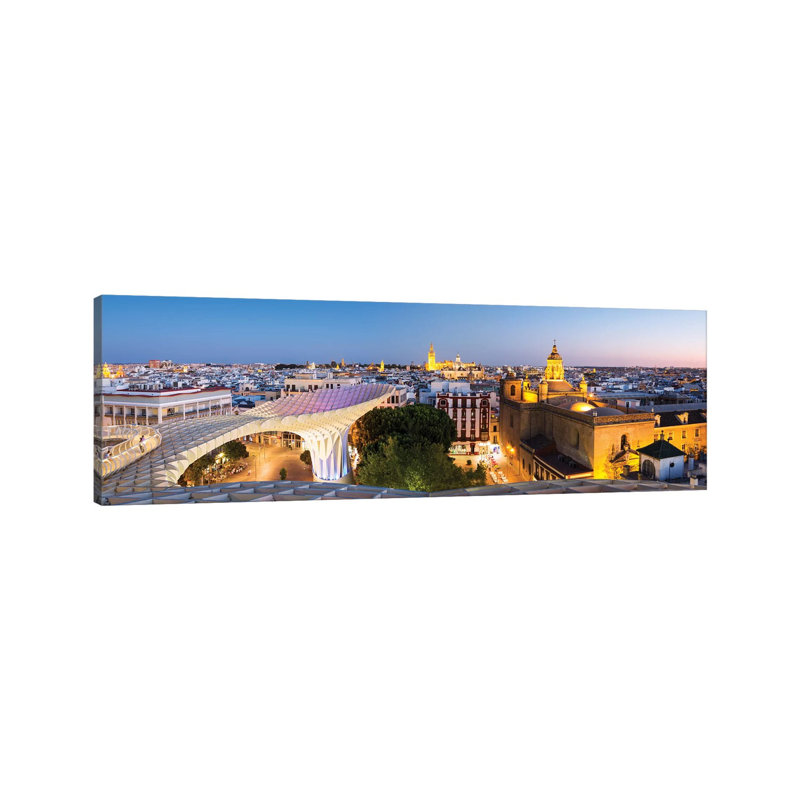 Seville At Dusk, Andalusia, Spain by Michela Sorrentino - Wrapped Canvas Panoramic Print