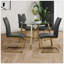Table ronde en verre de style moderne, conception transparente élégante, base de support durable, ensemble de chaises de salle à manger en polyuréthane, convient aux cuisines de restaurant-1303256677-1303256696-1303256678