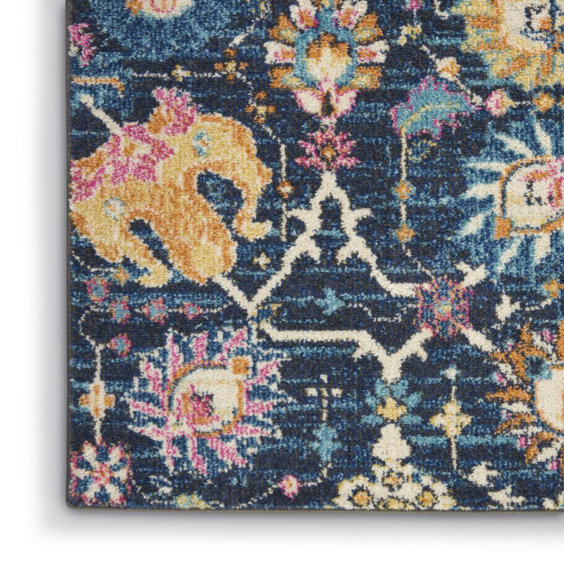 Geomar Ikat Synthetic Area Rug, Rectangle 160 x 221cm