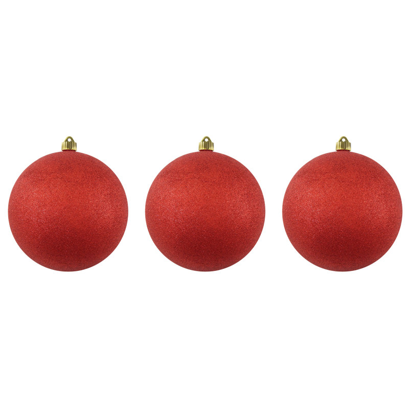 Shatterproof Ball Ornament, H 6 po x l 6 po x P 6 po, Rouge