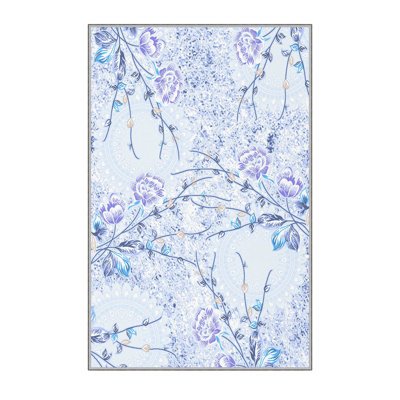 Antibacterial Woven Carpet (3D Digital Print) 4.0 x 5.9 Feet, 100% Polyester, Pile Height: 0.3 Inches | PVC Felt Dot Non-Slip Underside, Machine Washable, Perfect for Living Room & Bedroom Decor
