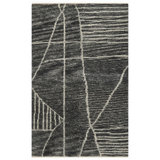 Lulu Abstract Area Rug in Steel Gray/White