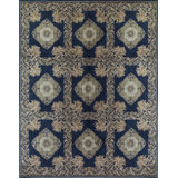 Savonnerie Wool Geometric Area Rug