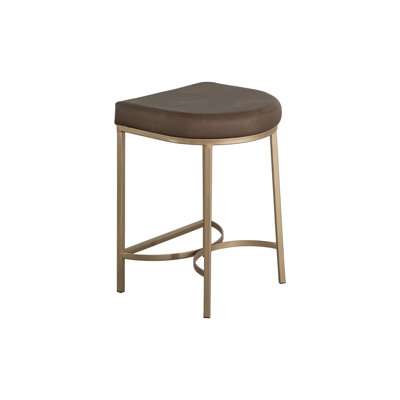 Wooden Frame & Metal Base, 24" Stool
