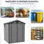 Remise de rangement extérieure en plastique 6 x 6 pi - Remise à outils verrouillable en résine avec fenêtre et plancher-122517401